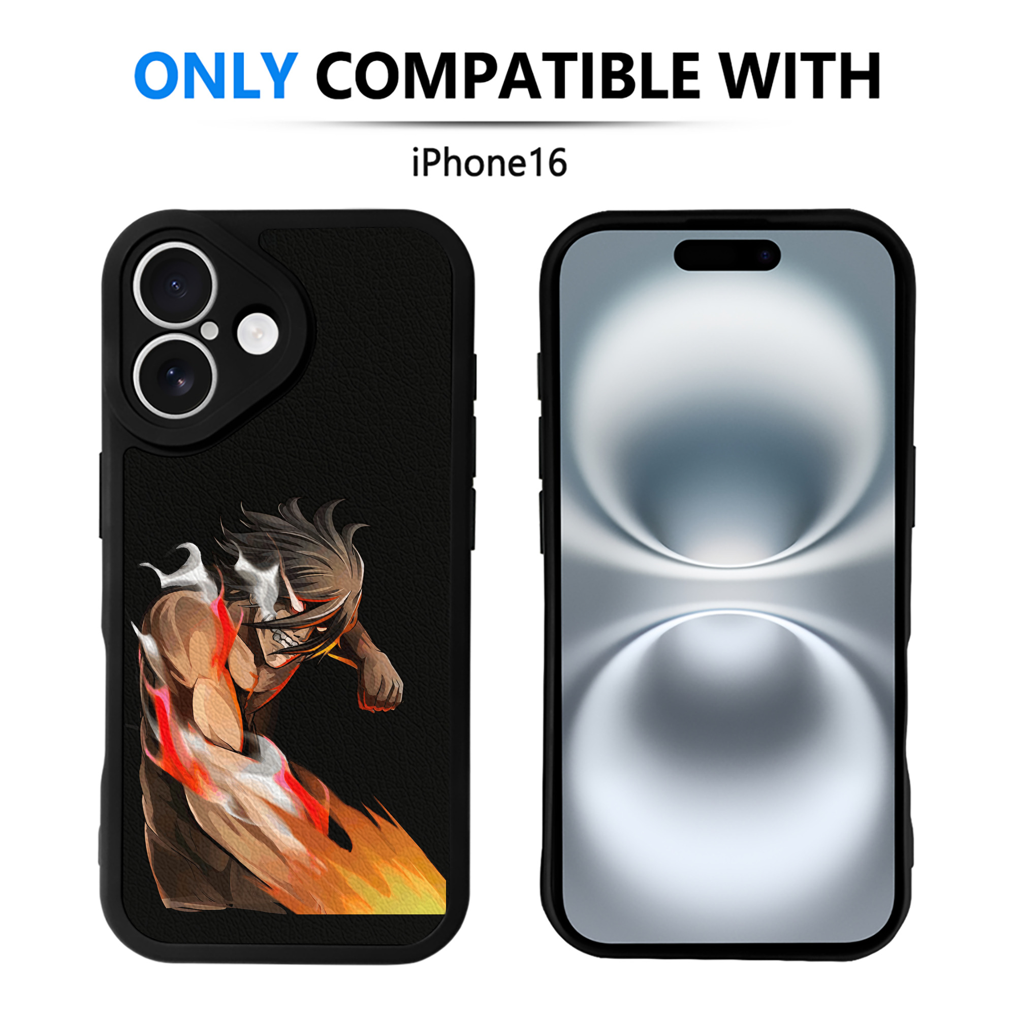 （画像用） 進撃の巨人 Attack on Titan 【iPhone 16シリーズ対応】シリコンスマホケース（レザー調） 材質：シリコン